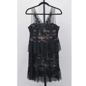 BCBGMAXAZRIA "GILLY" Tiered Pleated Dress Size 8.